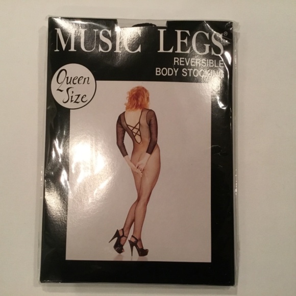 Music Leg Reversible Body Stocking - Picture 2 of 4